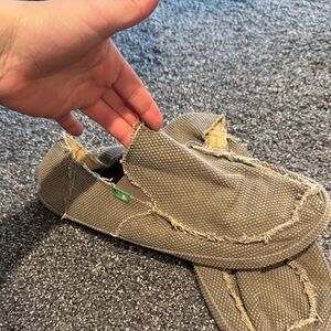 Canvas Slip-On men’s sonuk Shoes in Olive Green